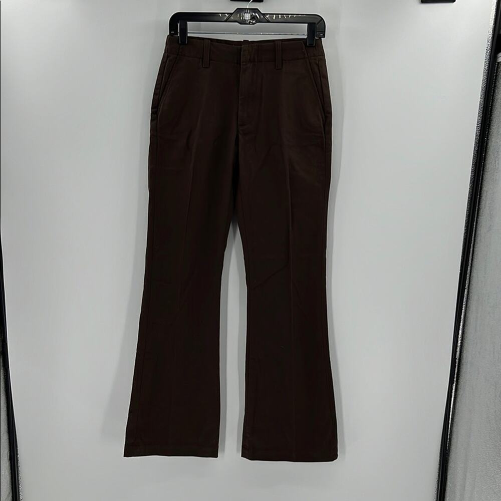 Re/Done Women's Flare Trouser Pants - Chocolate Brown - 23 - NWT